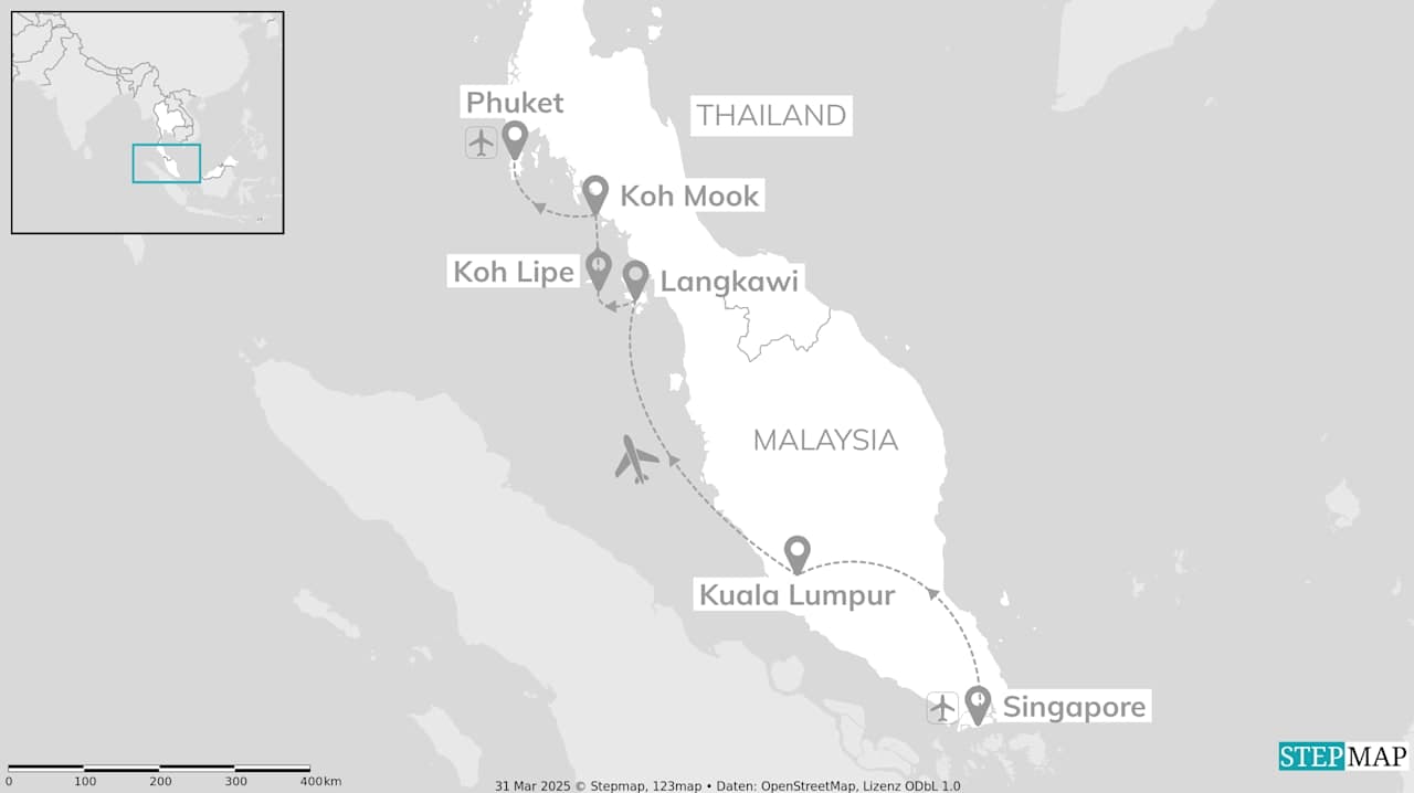 Malaysia, Thailand and Singapore: Island-hopping meets city life