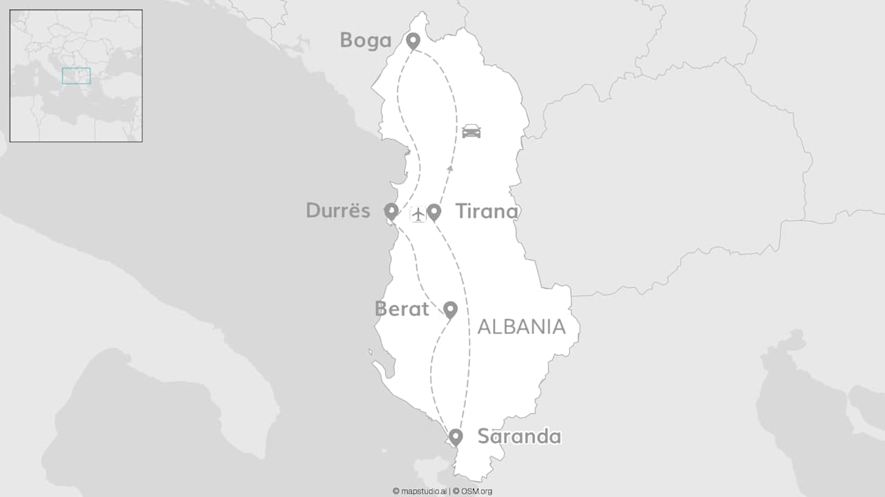 Albania road trip: Canyons, cliffs and cosy towns