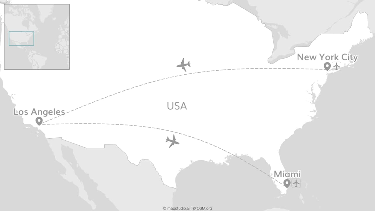 2 for 1 USA: New York, Los Angeles & Miami