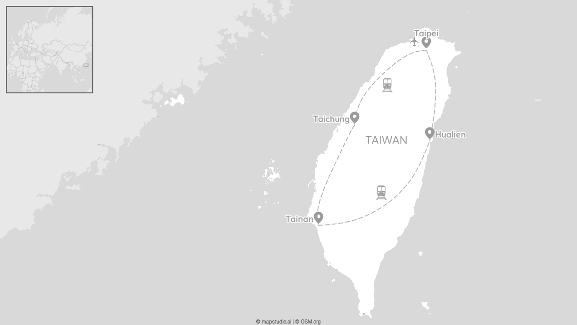 Taiwan by train: Dragons, temples and waves